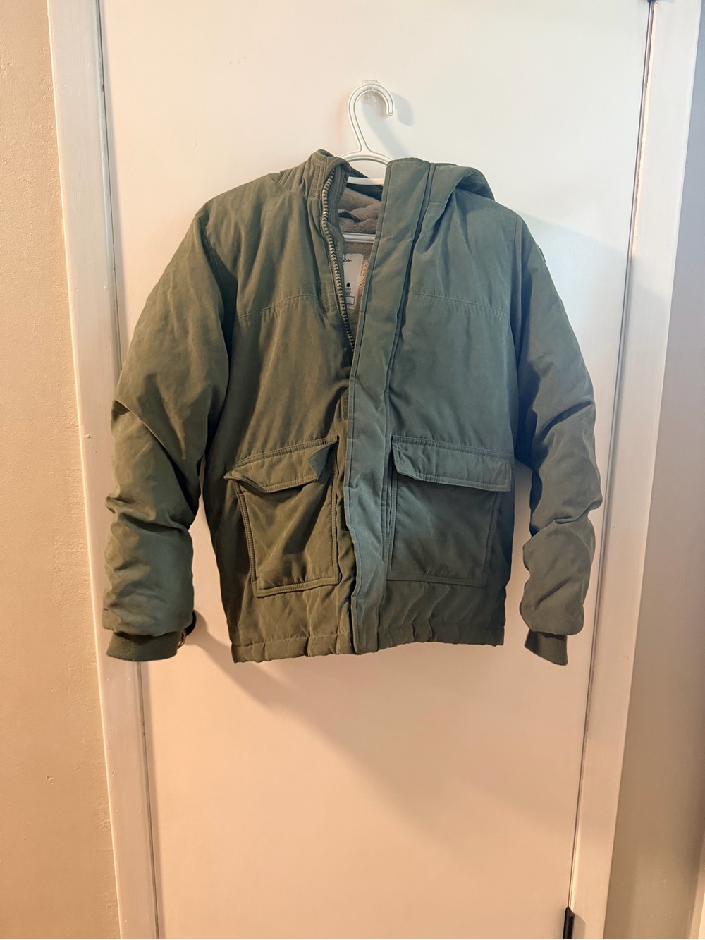 abercrombie kids Olive Green Hooded Puffer Jacket